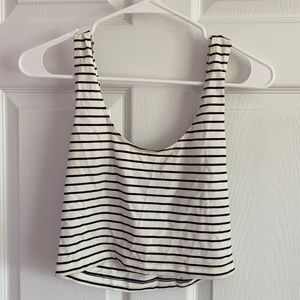 Navy and white forever 21 cropped tank top, M